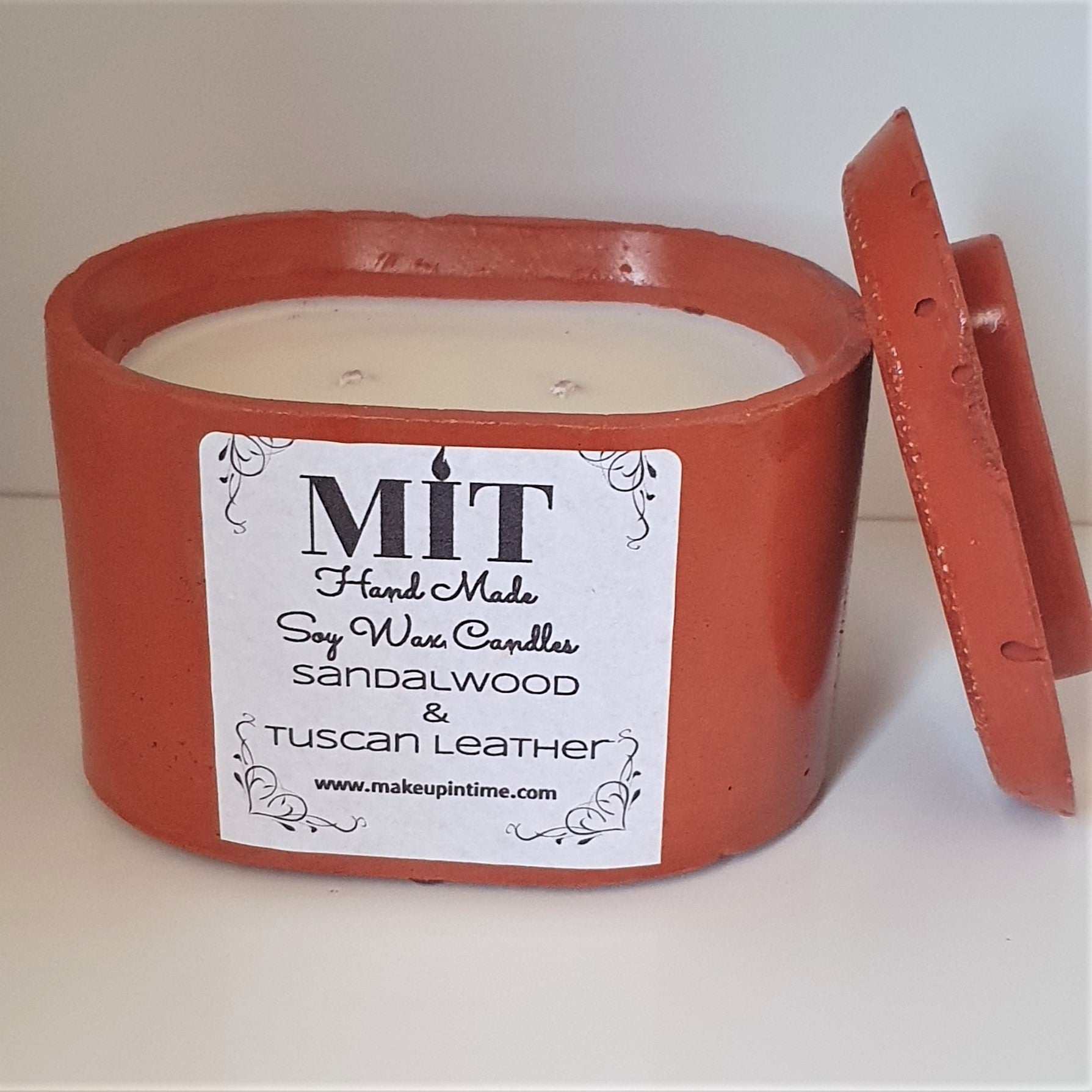 Limited edition hand made fantastic Sandalwood scent with an aroma of Tuscan Leather and If you have them plug-in fragrances within your home, these candles will have a better reaction to when you enter the room. #candles #handmade