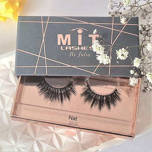 MIT LONG FAUX MINK STRIP LASHES - STYLE NAT